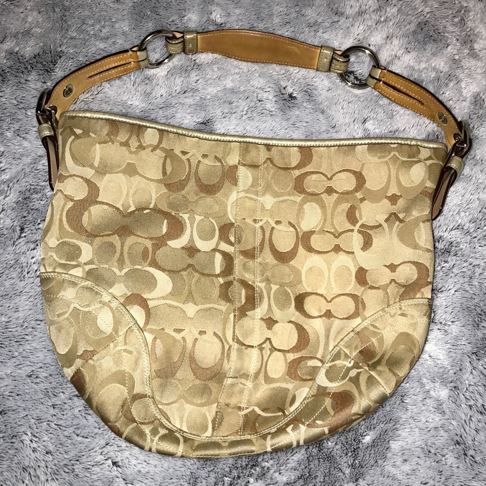 Coach Large Gold Hobo Purse--Great condition!